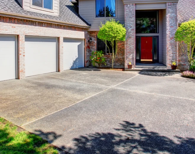 concrete driveway installed
